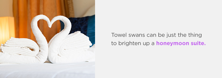 How to Fold Romantic Towel Swans