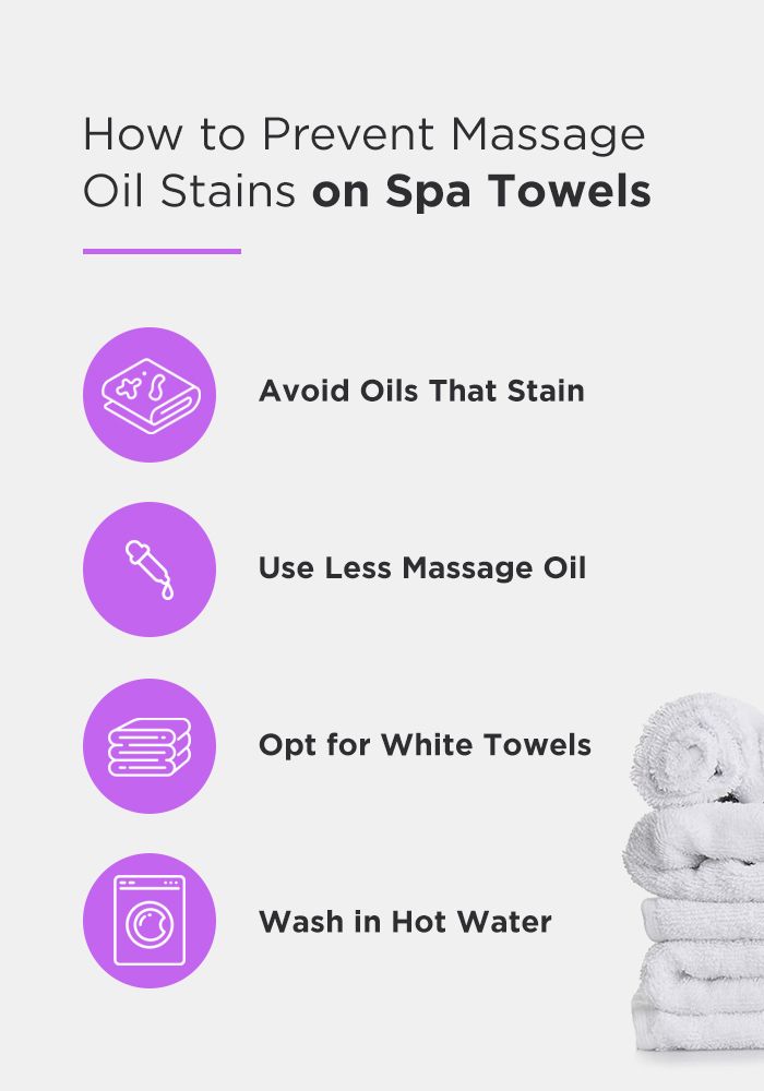 prevent massage oil on towels