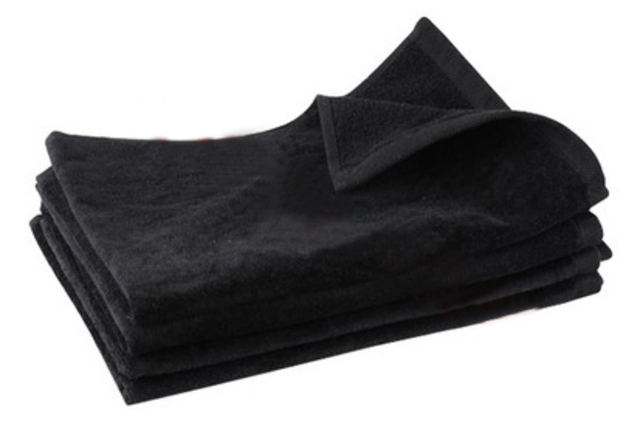 11X18 Wholesale Black Fingertip Towel - Towel Super Center