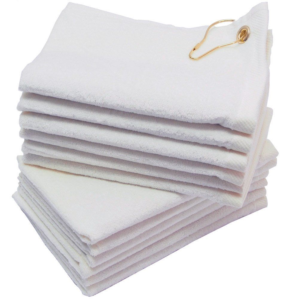 White Golf Towels Wholesale