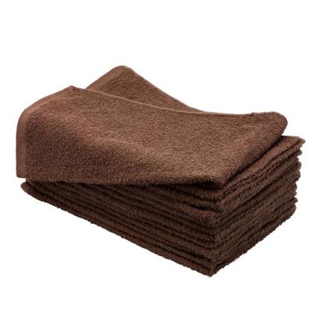 100% Cotton Bleach Resistant Wholesale Dark Brown Hand Towels