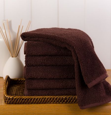 Chocolate Brown Bleach Resistant Salon Hand Towels 16x27 USA