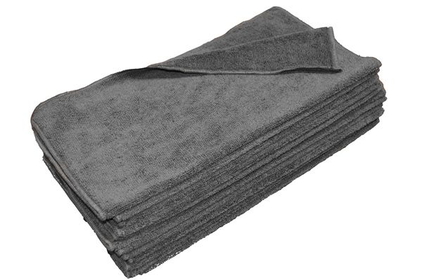 16x16 Charcoal Grey Microfiber Towels | Towel Supercenter