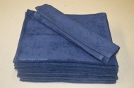 Navy Blue Terry Velour Hand Towels Wholesale