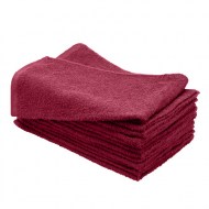 100% Cotton Wholesale Burgundy Bleach Resistant Hand Towels