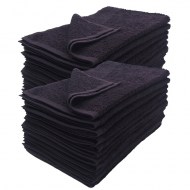 100% Cotton Wholesale Black Bleach Resistant Hand Towels