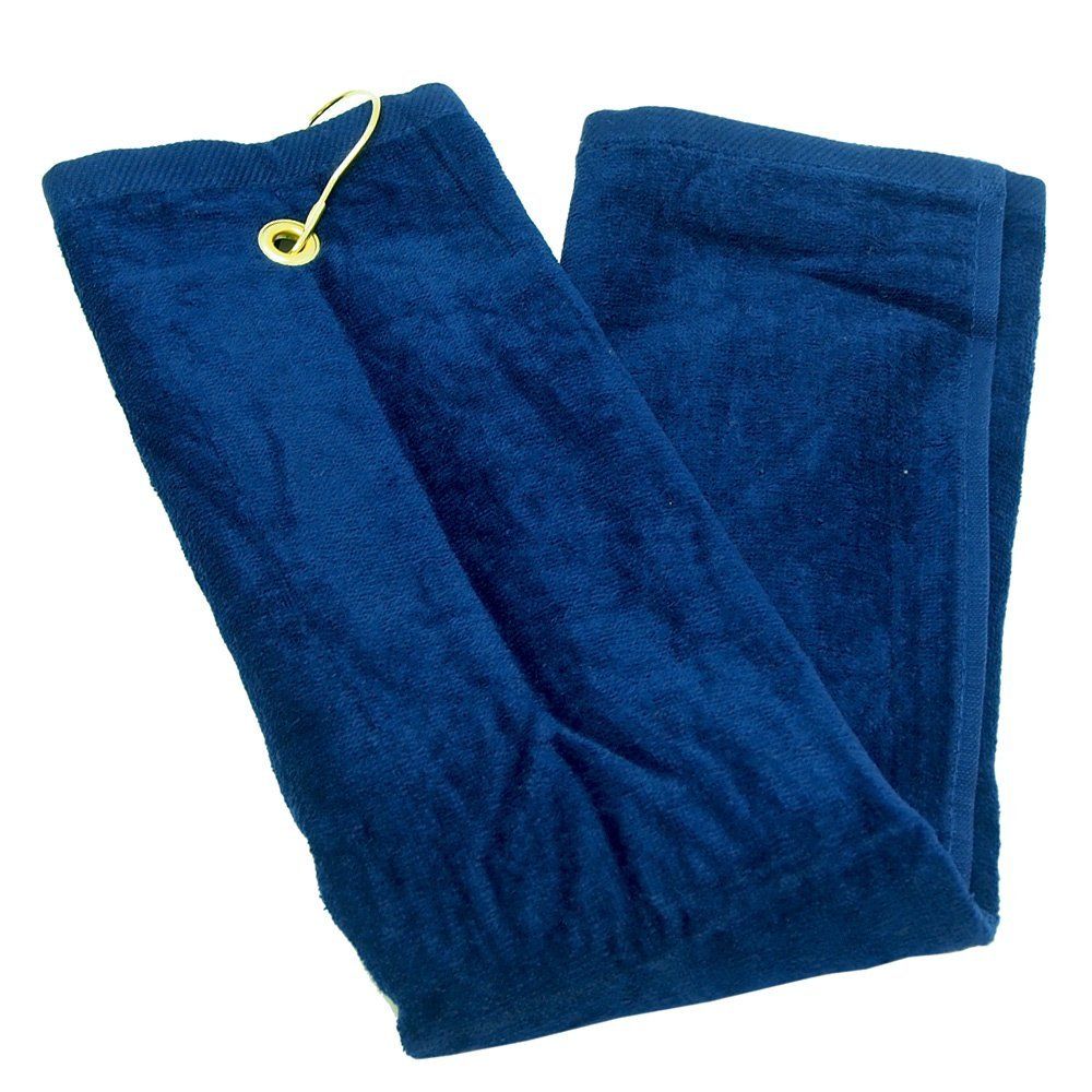 Royal Blue Wholesale Terry Velour Tri-Fold Golf Towels